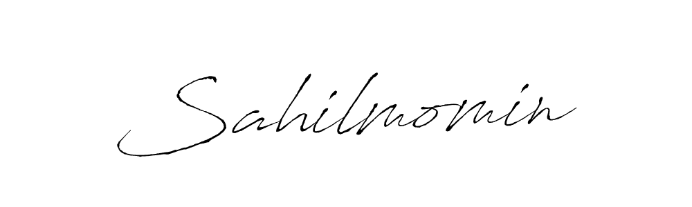 Create a beautiful signature design for name Sahilmomin. With this signature (Antro_Vectra) fonts, you can make a handwritten signature for free. Sahilmomin signature style 6 images and pictures png