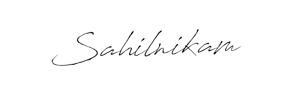 Create a beautiful signature design for name Sahilnikam. With this signature (Antro_Vectra) fonts, you can make a handwritten signature for free. Sahilnikam signature style 6 images and pictures png