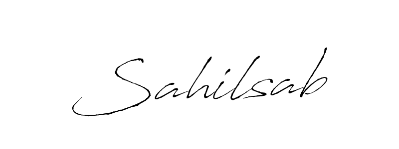 Design your own signature with our free online signature maker. With this signature software, you can create a handwritten (Antro_Vectra) signature for name Sahilsab. Sahilsab signature style 6 images and pictures png