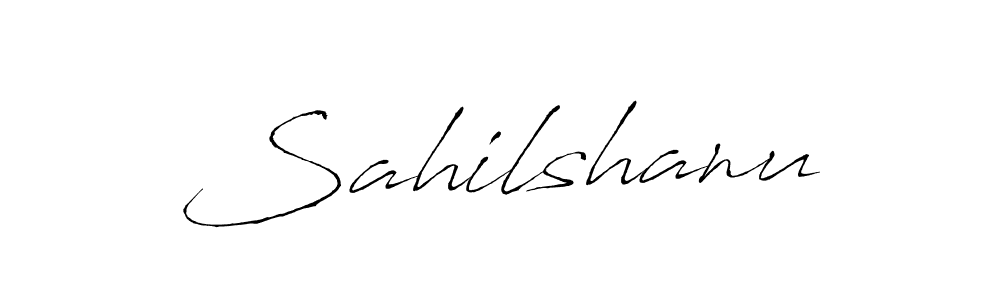 Make a beautiful signature design for name Sahilshanu. With this signature (Antro_Vectra) style, you can create a handwritten signature for free. Sahilshanu signature style 6 images and pictures png