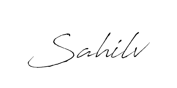 Use a signature maker to create a handwritten signature online. With this signature software, you can design (Antro_Vectra) your own signature for name Sahilv. Sahilv signature style 6 images and pictures png