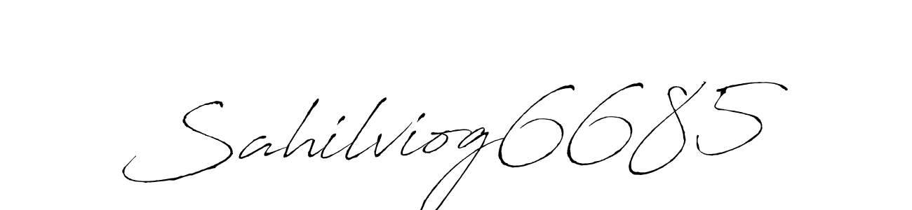 This is the best signature style for the Sahilviog6685 name. Also you like these signature font (Antro_Vectra). Mix name signature. Sahilviog6685 signature style 6 images and pictures png