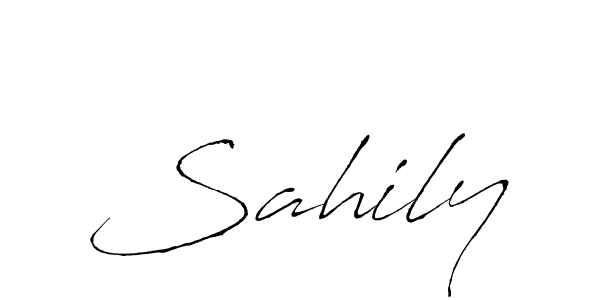 Similarly Antro_Vectra is the best handwritten signature design. Signature creator online .You can use it as an online autograph creator for name Sahily. Sahily signature style 6 images and pictures png