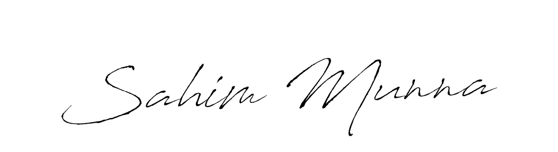 You should practise on your own different ways (Antro_Vectra) to write your name (Sahim Munna) in signature. don't let someone else do it for you. Sahim Munna signature style 6 images and pictures png