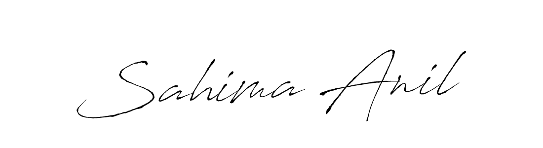 The best way (Antro_Vectra) to make a short signature is to pick only two or three words in your name. The name Sahima Anil include a total of six letters. For converting this name. Sahima Anil signature style 6 images and pictures png