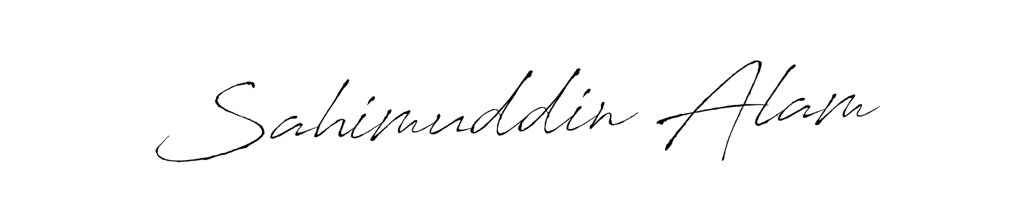 The best way (Antro_Vectra) to make a short signature is to pick only two or three words in your name. The name Sahimuddin Alam include a total of six letters. For converting this name. Sahimuddin Alam signature style 6 images and pictures png