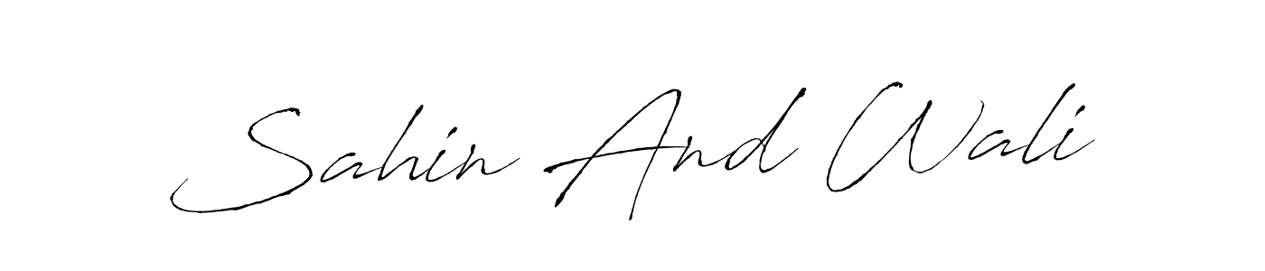 Similarly Antro_Vectra is the best handwritten signature design. Signature creator online .You can use it as an online autograph creator for name Sahin And Wali. Sahin And Wali signature style 6 images and pictures png