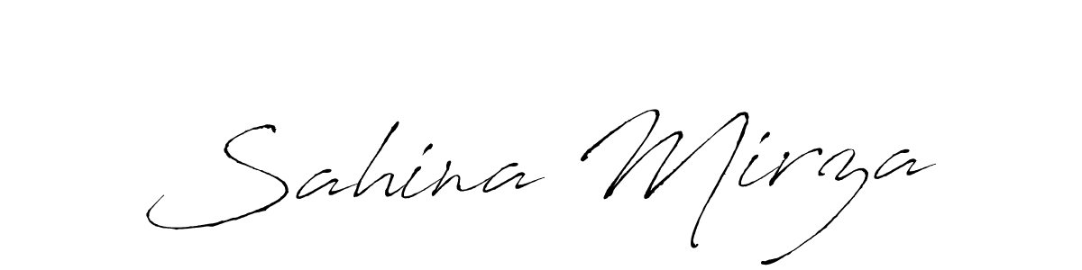 The best way (Antro_Vectra) to make a short signature is to pick only two or three words in your name. The name Sahina Mirza include a total of six letters. For converting this name. Sahina Mirza signature style 6 images and pictures png