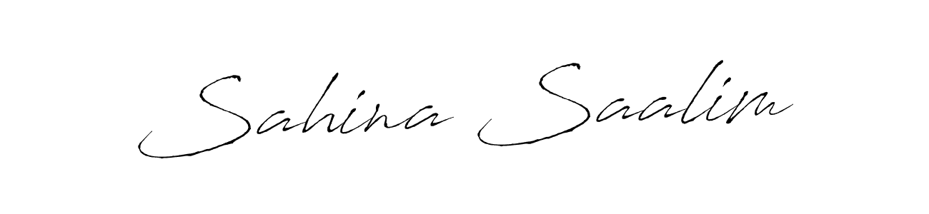 How to make Sahina Saalim signature? Antro_Vectra is a professional autograph style. Create handwritten signature for Sahina Saalim name. Sahina Saalim signature style 6 images and pictures png