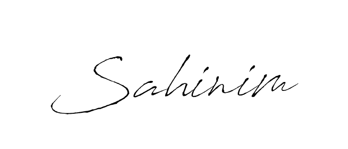 Antro_Vectra is a professional signature style that is perfect for those who want to add a touch of class to their signature. It is also a great choice for those who want to make their signature more unique. Get Sahinim name to fancy signature for free. Sahinim signature style 6 images and pictures png