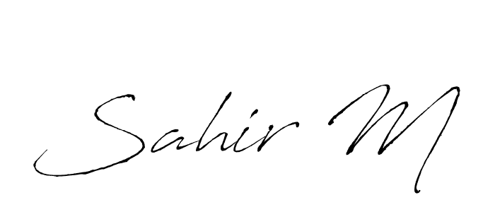 The best way (Antro_Vectra) to make a short signature is to pick only two or three words in your name. The name Sahir M include a total of six letters. For converting this name. Sahir M signature style 6 images and pictures png