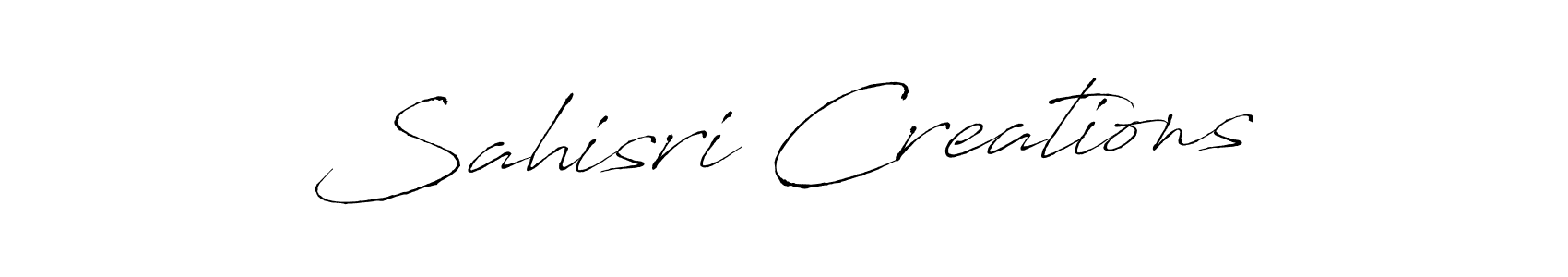 You should practise on your own different ways (Antro_Vectra) to write your name (Sahisri Creations) in signature. don't let someone else do it for you. Sahisri Creations signature style 6 images and pictures png