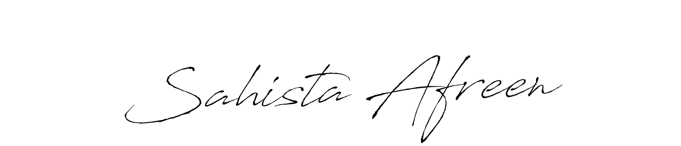 Antro_Vectra is a professional signature style that is perfect for those who want to add a touch of class to their signature. It is also a great choice for those who want to make their signature more unique. Get Sahista Afreen name to fancy signature for free. Sahista Afreen signature style 6 images and pictures png