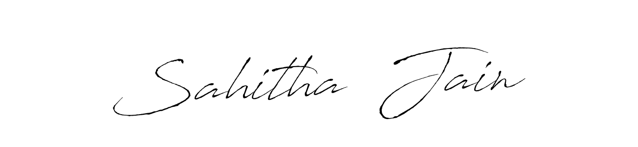 Also we have Sahitha  Jain name is the best signature style. Create professional handwritten signature collection using Antro_Vectra autograph style. Sahitha  Jain signature style 6 images and pictures png