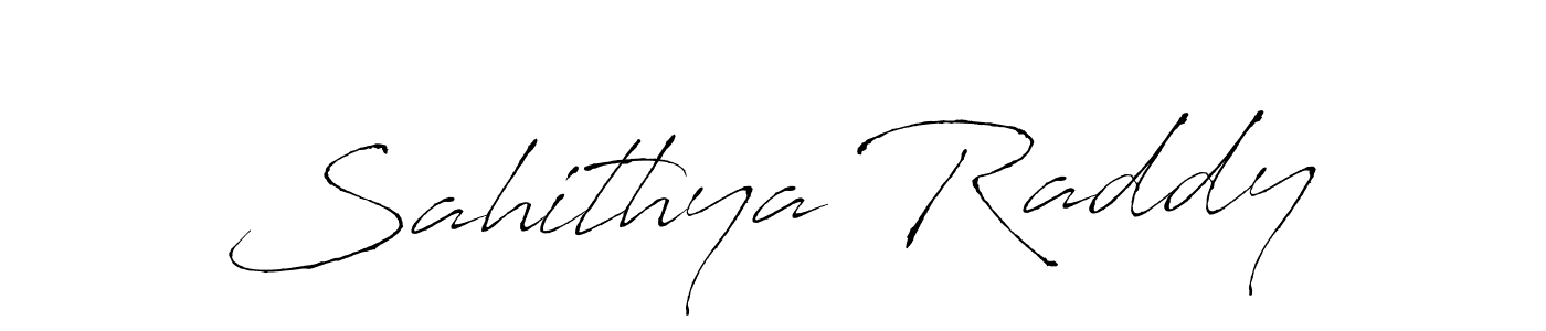 Design your own signature with our free online signature maker. With this signature software, you can create a handwritten (Antro_Vectra) signature for name Sahithya Raddy. Sahithya Raddy signature style 6 images and pictures png