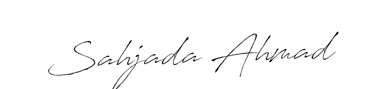 Design your own signature with our free online signature maker. With this signature software, you can create a handwritten (Antro_Vectra) signature for name Sahjada Ahmad. Sahjada Ahmad signature style 6 images and pictures png