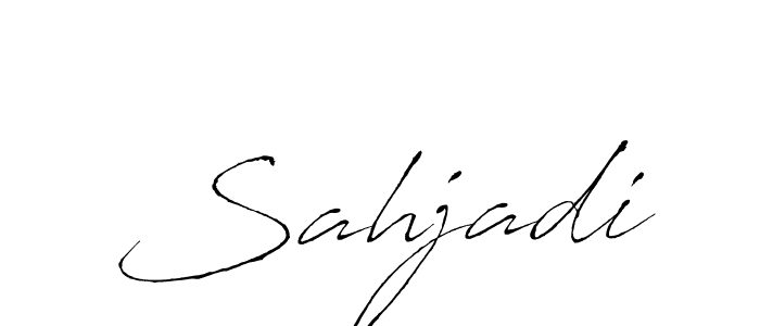 How to make Sahjadi name signature. Use Antro_Vectra style for creating short signs online. This is the latest handwritten sign. Sahjadi signature style 6 images and pictures png