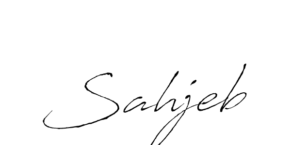 Use a signature maker to create a handwritten signature online. With this signature software, you can design (Antro_Vectra) your own signature for name Sahjeb. Sahjeb signature style 6 images and pictures png