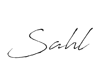 Use a signature maker to create a handwritten signature online. With this signature software, you can design (Antro_Vectra) your own signature for name Sahl. Sahl signature style 6 images and pictures png