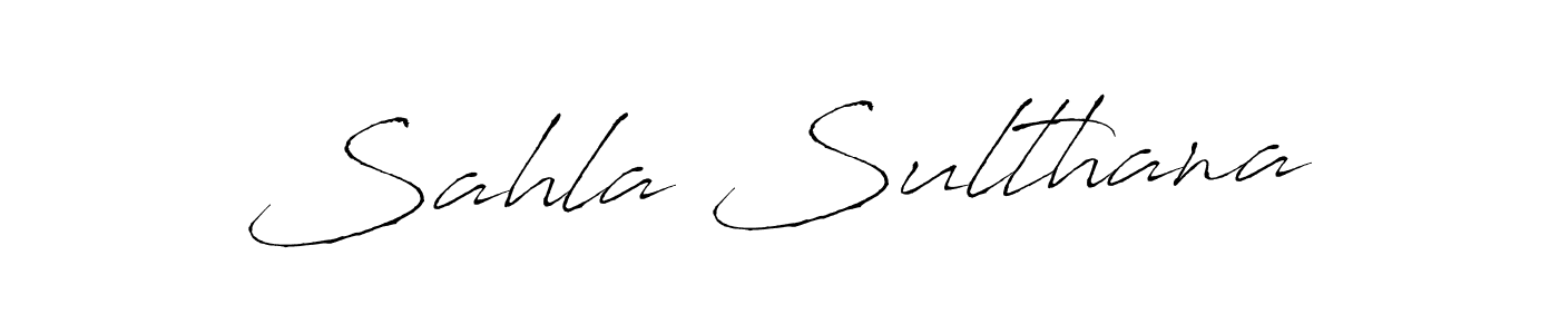 Design your own signature with our free online signature maker. With this signature software, you can create a handwritten (Antro_Vectra) signature for name Sahla Sulthana. Sahla Sulthana signature style 6 images and pictures png