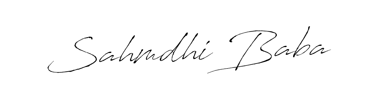 Make a beautiful signature design for name Sahmdhi Baba. With this signature (Antro_Vectra) style, you can create a handwritten signature for free. Sahmdhi Baba signature style 6 images and pictures png