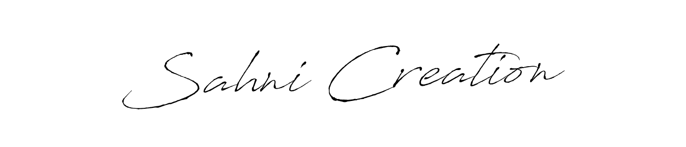 Make a beautiful signature design for name Sahni Creation. With this signature (Antro_Vectra) style, you can create a handwritten signature for free. Sahni Creation signature style 6 images and pictures png