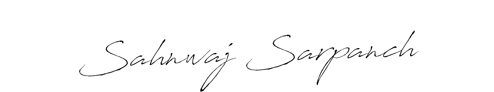 Sahnwaj Sarpanch stylish signature style. Best Handwritten Sign (Antro_Vectra) for my name. Handwritten Signature Collection Ideas for my name Sahnwaj Sarpanch. Sahnwaj Sarpanch signature style 6 images and pictures png