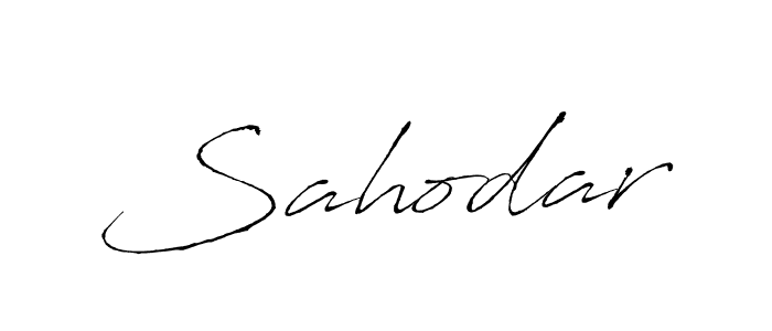 How to make Sahodar name signature. Use Antro_Vectra style for creating short signs online. This is the latest handwritten sign. Sahodar signature style 6 images and pictures png