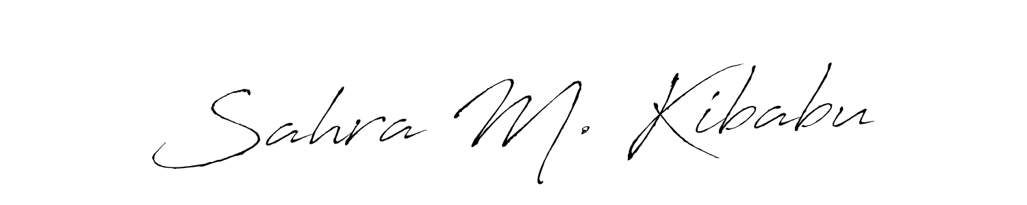 Make a beautiful signature design for name Sahra M. Kibabu. With this signature (Antro_Vectra) style, you can create a handwritten signature for free. Sahra M. Kibabu signature style 6 images and pictures png