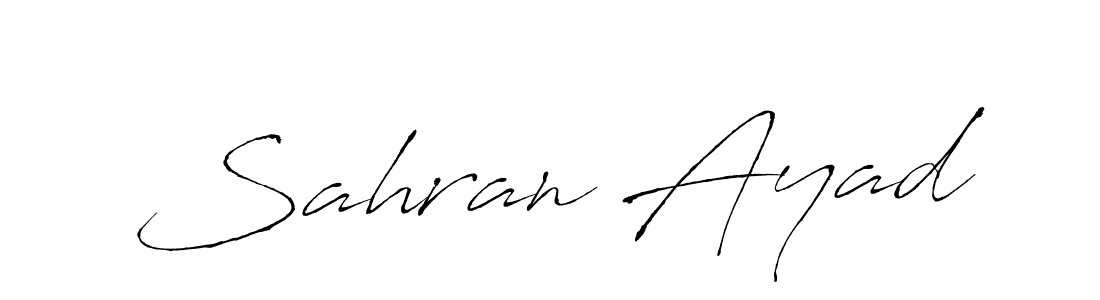 How to make Sahran Ayad name signature. Use Antro_Vectra style for creating short signs online. This is the latest handwritten sign. Sahran Ayad signature style 6 images and pictures png