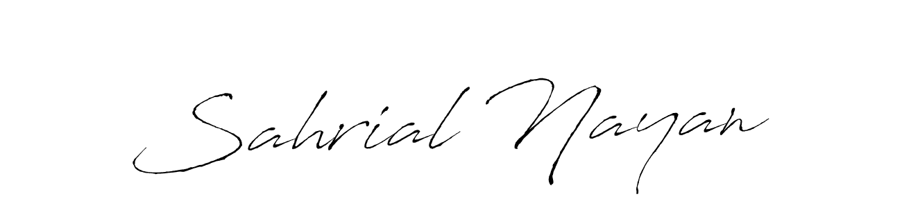 Use a signature maker to create a handwritten signature online. With this signature software, you can design (Antro_Vectra) your own signature for name Sahrial Nayan. Sahrial Nayan signature style 6 images and pictures png