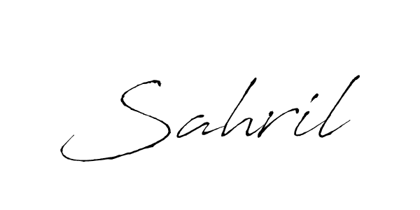 How to make Sahril name signature. Use Antro_Vectra style for creating short signs online. This is the latest handwritten sign. Sahril signature style 6 images and pictures png