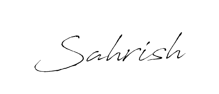 Make a beautiful signature design for name Sahrish. With this signature (Antro_Vectra) style, you can create a handwritten signature for free. Sahrish signature style 6 images and pictures png