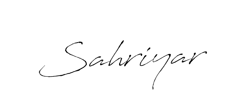 Design your own signature with our free online signature maker. With this signature software, you can create a handwritten (Antro_Vectra) signature for name Sahriyar. Sahriyar signature style 6 images and pictures png