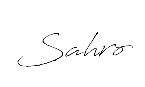 How to make Sahro signature? Antro_Vectra is a professional autograph style. Create handwritten signature for Sahro name. Sahro signature style 6 images and pictures png