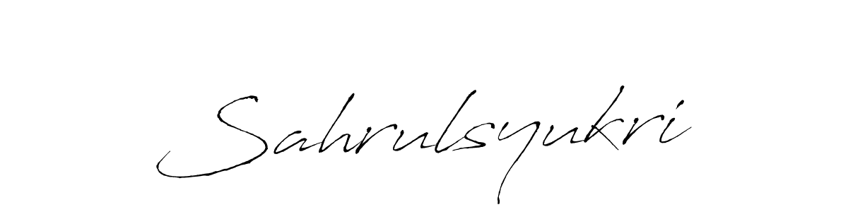 How to make Sahrulsyukri signature? Antro_Vectra is a professional autograph style. Create handwritten signature for Sahrulsyukri name. Sahrulsyukri signature style 6 images and pictures png