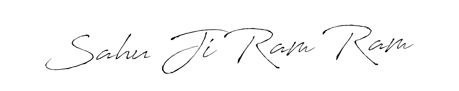 Make a beautiful signature design for name Sahu Ji Ram Ram. With this signature (Antro_Vectra) style, you can create a handwritten signature for free. Sahu Ji Ram Ram signature style 6 images and pictures png