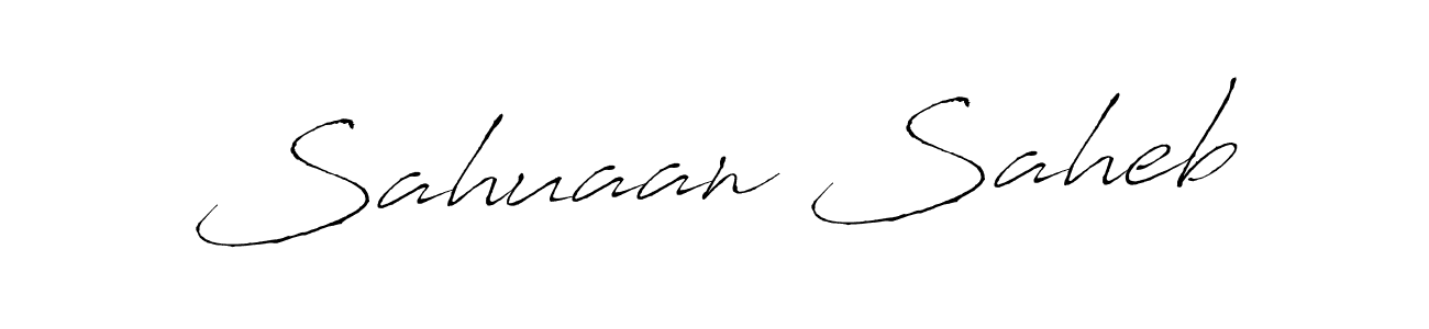 Design your own signature with our free online signature maker. With this signature software, you can create a handwritten (Antro_Vectra) signature for name Sahuaan Saheb. Sahuaan Saheb signature style 6 images and pictures png