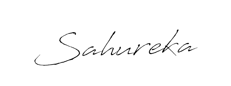 if you are searching for the best signature style for your name Sahureka. so please give up your signature search. here we have designed multiple signature styles  using Antro_Vectra. Sahureka signature style 6 images and pictures png