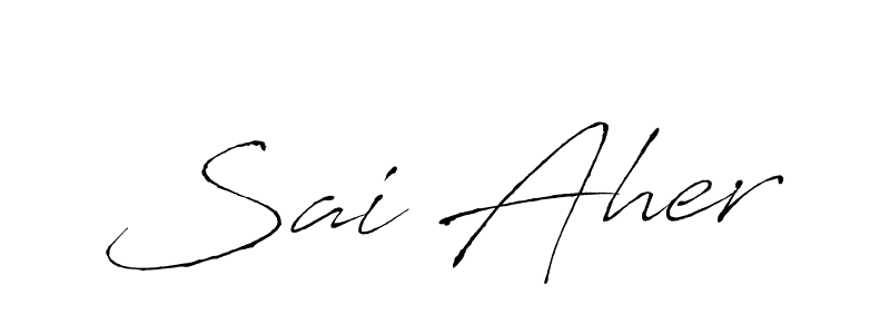 You should practise on your own different ways (Antro_Vectra) to write your name (Sai Aher) in signature. don't let someone else do it for you. Sai Aher signature style 6 images and pictures png