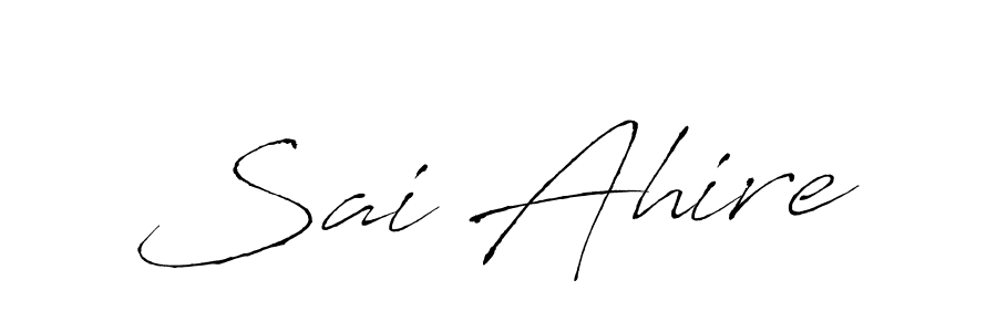 This is the best signature style for the Sai Ahire name. Also you like these signature font (Antro_Vectra). Mix name signature. Sai Ahire signature style 6 images and pictures png