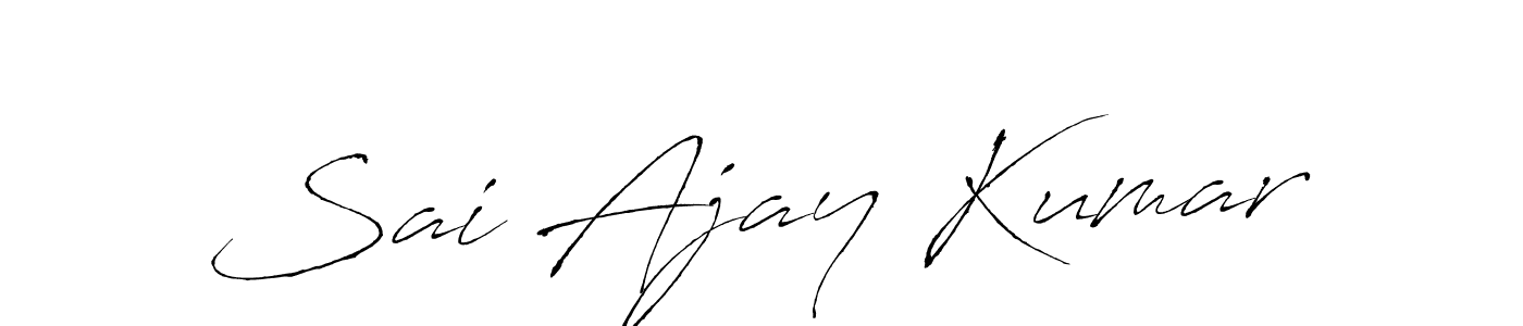 Use a signature maker to create a handwritten signature online. With this signature software, you can design (Antro_Vectra) your own signature for name Sai Ajay Kumar. Sai Ajay Kumar signature style 6 images and pictures png