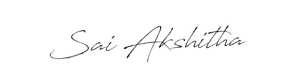 The best way (Antro_Vectra) to make a short signature is to pick only two or three words in your name. The name Sai Akshitha include a total of six letters. For converting this name. Sai Akshitha signature style 6 images and pictures png