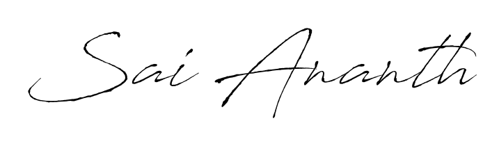 Download transparent PNG signature for name Sai Ananth styled with Antro_Vectra font. Ready to paste directly into PDF and Word agreements. Sai Ananth signature style 6 images and pictures png
