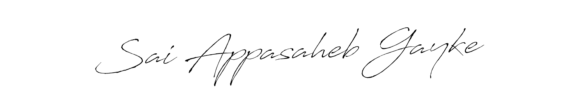Design your own signature with our free online signature maker. With this signature software, you can create a handwritten (Antro_Vectra) signature for name Sai Appasaheb Gayke. Sai Appasaheb Gayke signature style 6 images and pictures png