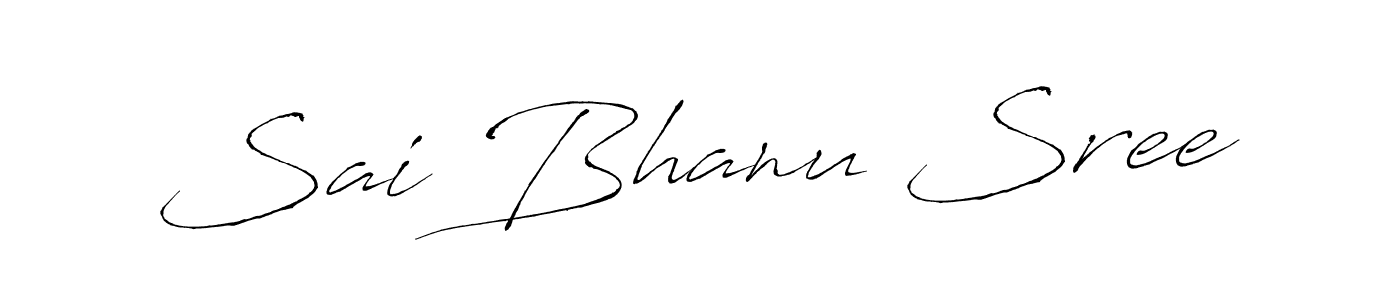 Make a beautiful signature design for name Sai Bhanu Sree. With this signature (Antro_Vectra) style, you can create a handwritten signature for free. Sai Bhanu Sree signature style 6 images and pictures png