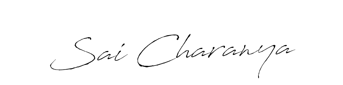 Create a beautiful signature design for name Sai Charanya. With this signature (Antro_Vectra) fonts, you can make a handwritten signature for free. Sai Charanya signature style 6 images and pictures png