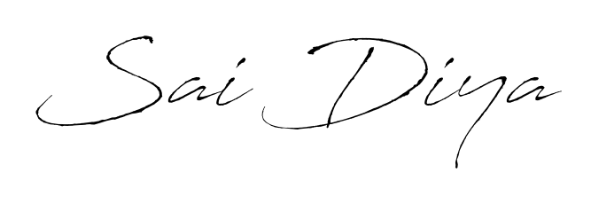 Practice writing Sai Diya with the flow of Antro_Vectra lettering. A fantastic source of inspiration for developing your personal signature style. Sai Diya signature style 6 images and pictures png