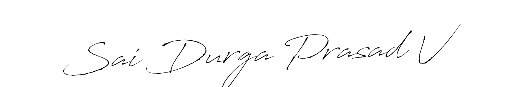 Antro_Vectra is a professional signature style that is perfect for those who want to add a touch of class to their signature. It is also a great choice for those who want to make their signature more unique. Get Sai Durga Prasad V name to fancy signature for free. Sai Durga Prasad V signature style 6 images and pictures png