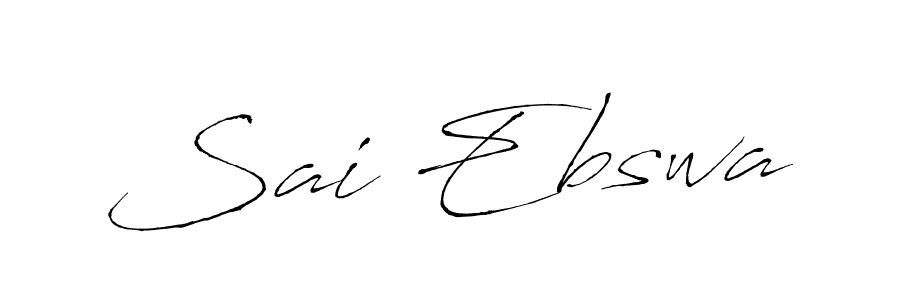 How to Draw Sai Ebswa signature style? Antro_Vectra is a latest design signature styles for name Sai Ebswa. Sai Ebswa signature style 6 images and pictures png